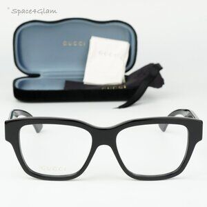Gucci Men Eyeglasses Black Demo Square GG1428O 004 BRAND NEW